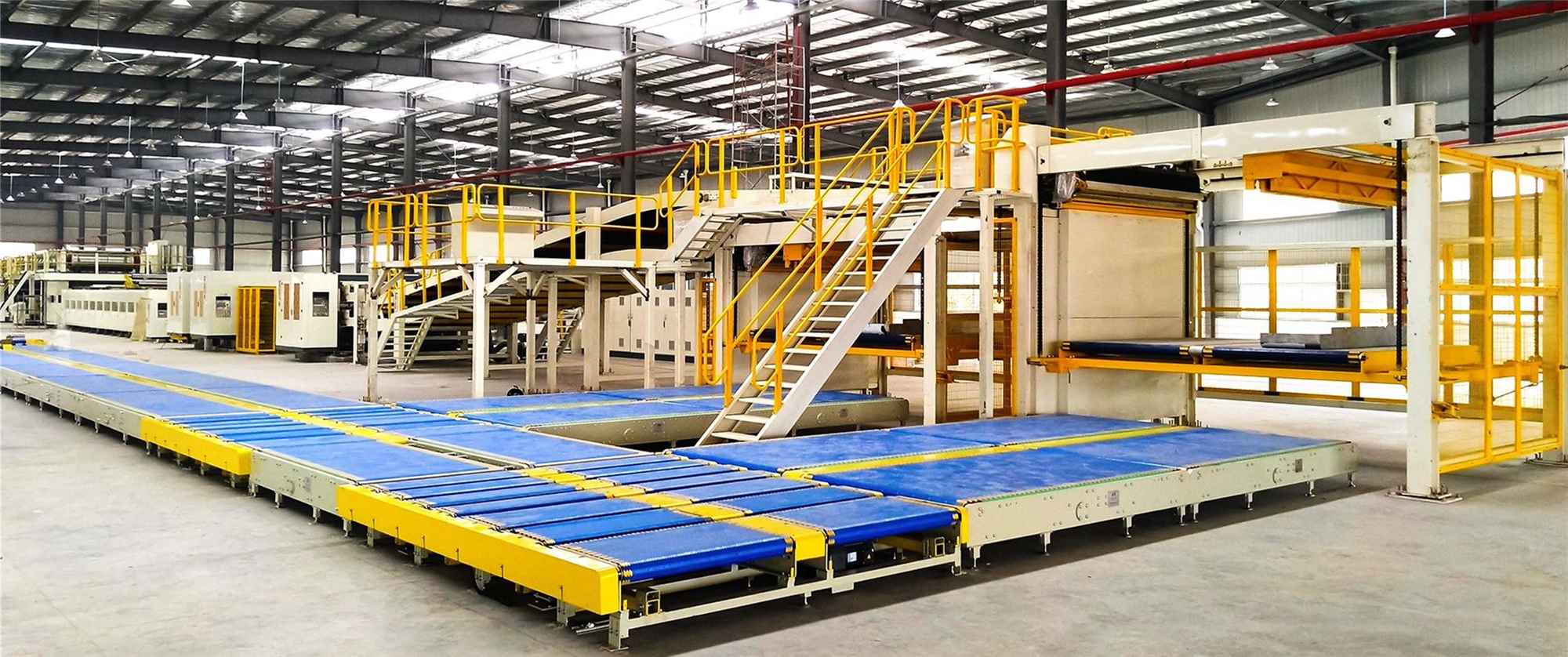 conveyor down stacker for corrugating machine